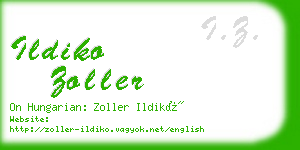 ildiko zoller business card